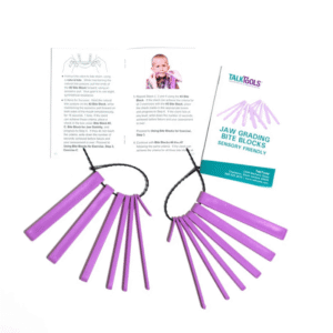 TalkTools® -Σετ μασητικών μπλοκ σιαγόνας μωβ (Bite Blocks Purple- Sensory Friendly)