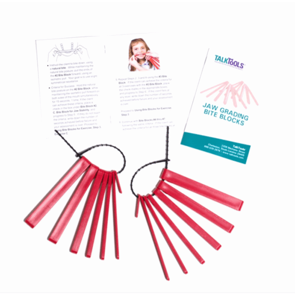 TalkTools® -Σετ μασητικών μπλοκ σιαγόνας κόκκινο (Jaw Grading Bite Blocks Red)